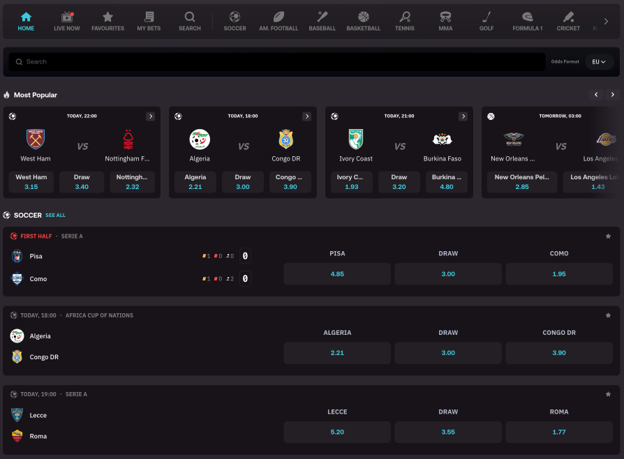 Yeet Sportsbook Interface